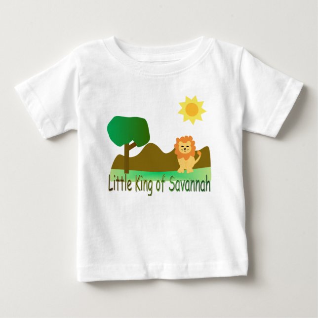 Camiseta De Bebé Little King de la sabana (Anverso)