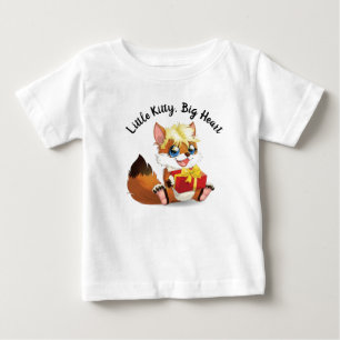 Camiseta De Bebé Little Kitty, Big Heart Kids T-Shirt