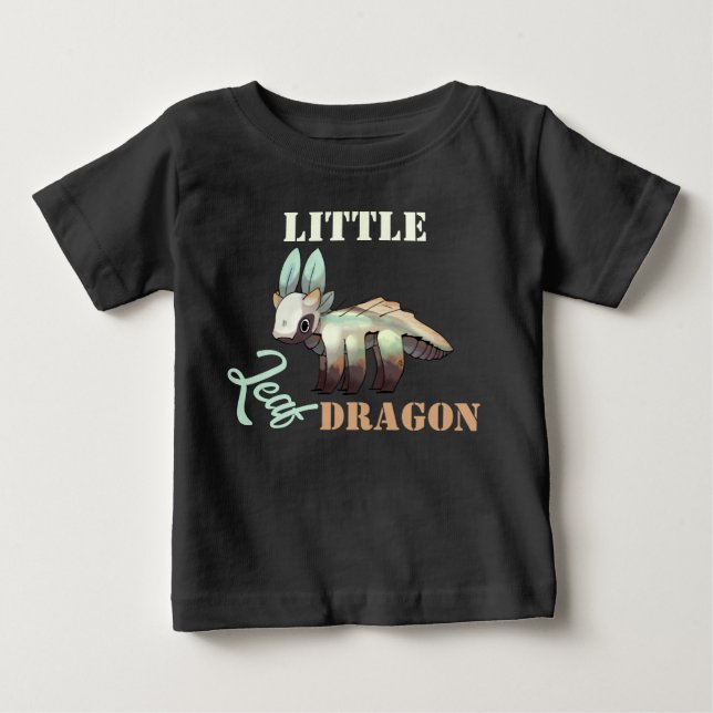 Camiseta De Bebé Little leaf Dragon (Anverso)