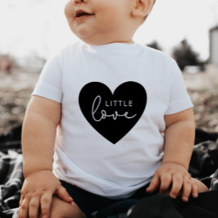 Camiseta De Bebé Little Love Black Heart Baby Tshirt