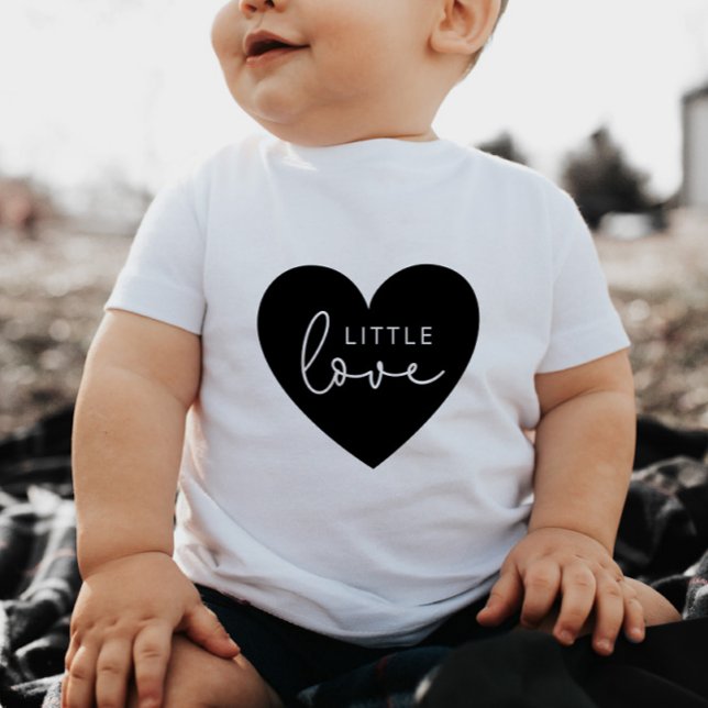 Camiseta De Bebé Little Love Black Heart Baby Tshirt (Subido por el creador)