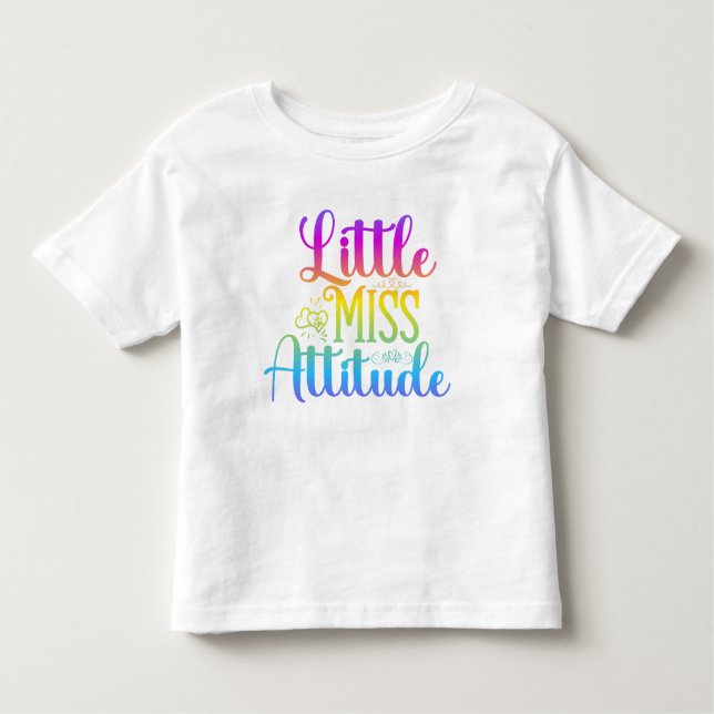Camiseta De Bebé Little Miss Attitude Kids Tees (Anverso)