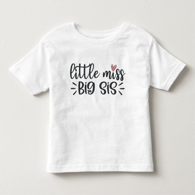 Camiseta De Bebé Little Miss Big Sis (Anverso)
