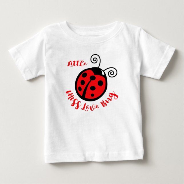 Camiseta De Bebé Little Miss Love Bug (Anverso)