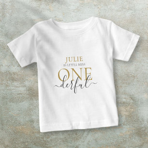 Camiseta de bebé Little Miss ONEderful personaliza