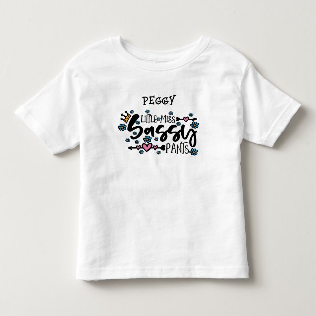 Camiseta De Bebé Little Miss Sassy Pants (Anverso)