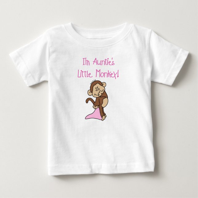 Camiseta De Bebé Little Monkey de tía (Anverso)