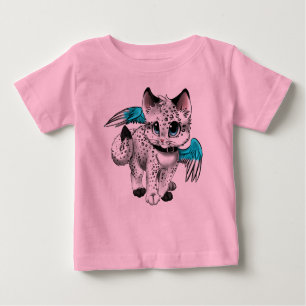 Camiseta De Bebé Little Personalizado Angel Cat