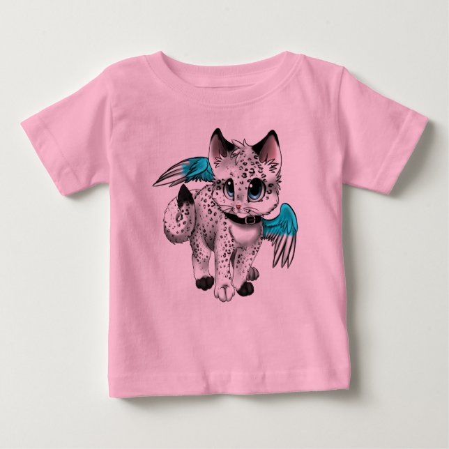 Camiseta De Bebé Little Personalizado Angel Cat (Anverso)