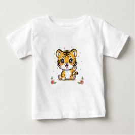 Camiseta De Bebé Little Puli | Cubo de tigre mate