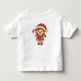 Camiseta De Bebé Little Santa Girl with Candy Cane