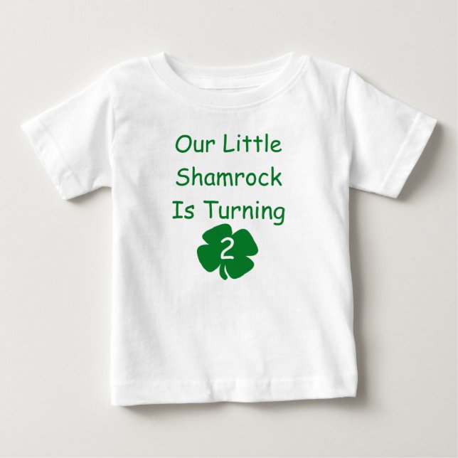 Camiseta De Bebé Little Shamrock 1er cumpleaños (Anverso)