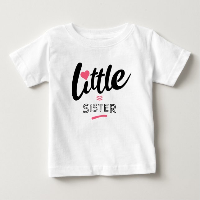 Camiseta De Bebé Little sister (Anverso)