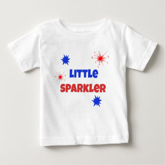 Camiseta De Bebé Little Sparkler 4 de julio fuegos artificiales