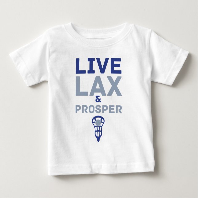 Camiseta De Bebé Live Lax & Prosper Lacrosse T-Shirt (Anverso)