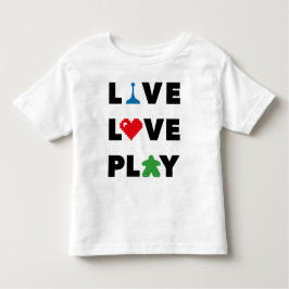 Camiseta De Bebé Live, Love, Play Black Text Toddler Shirt