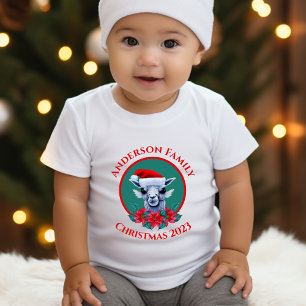 Camiseta De Bebé Llama A Navidades Familiares Y Diseño De Vergüenza