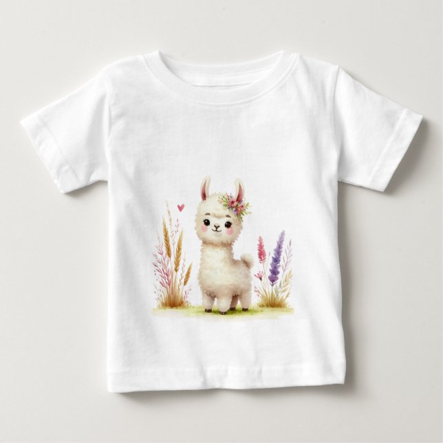 Camiseta De Bebé Llama Bebé  (Anverso)