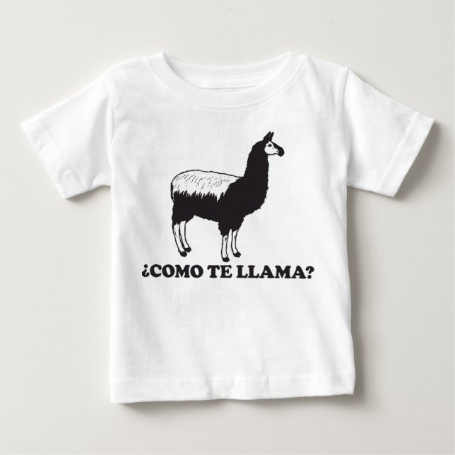 Camiseta De Bebé Llama de Como Te (Anverso)