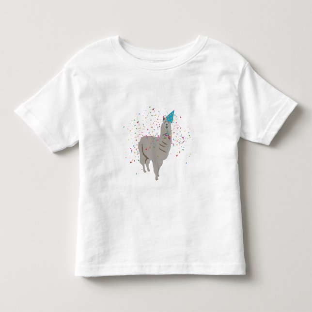Camiseta De Bebé Llama de fiesta - Animales con Fiesta (Anverso)