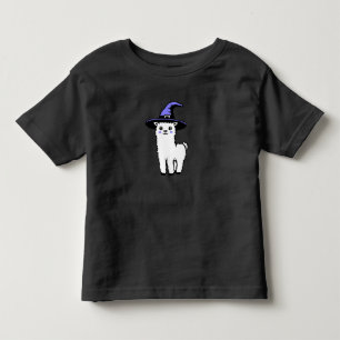 Camiseta De Bebé Llama Esponjosa y Linda de Halloween con Bruja Púr