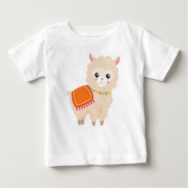 Camiseta De Bebé Llama mexicana, llama cuta, alpaca cuta, llama beb
