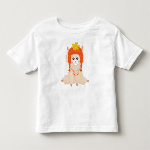 Camiseta De Bebé Llama otoñal, Cute Llama, Llama Con Gorra, Alpaca