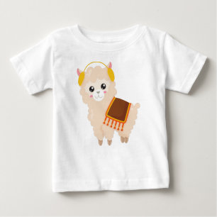 Camiseta De Bebé Llama otoñal, Llama cuta, Alpaca cuta, Ataques de 