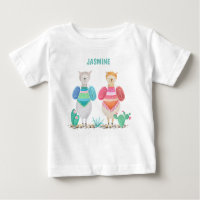 Llama y acuarela cacti personalizada