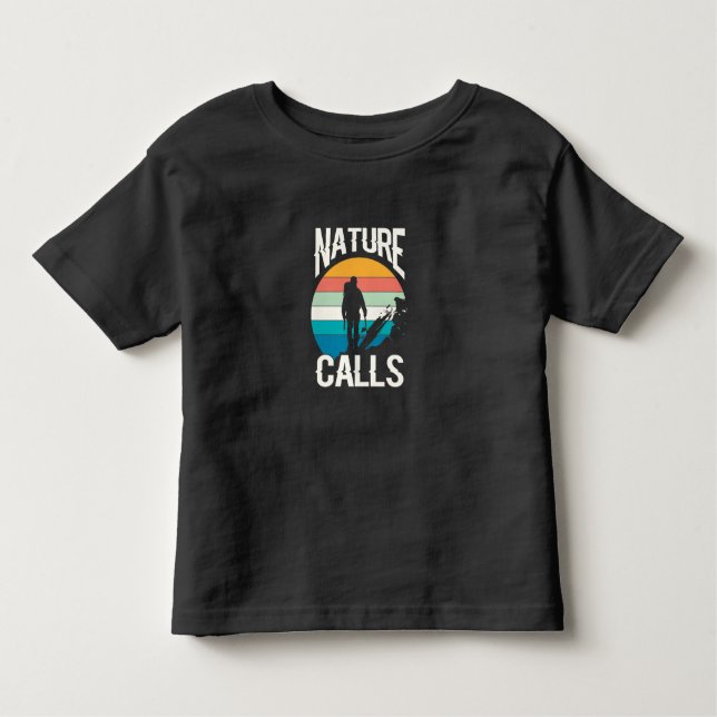 Camiseta De Bebé Llamadas a la naturaleza - Adoptar el gran exterio (Anverso)