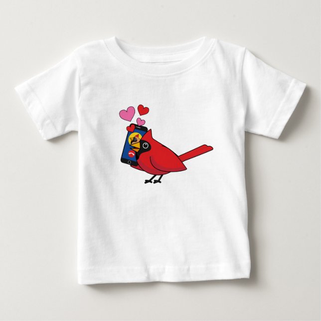 Camiseta De Bebé Llamadas Cardinal Bird Love Mating (Anverso)