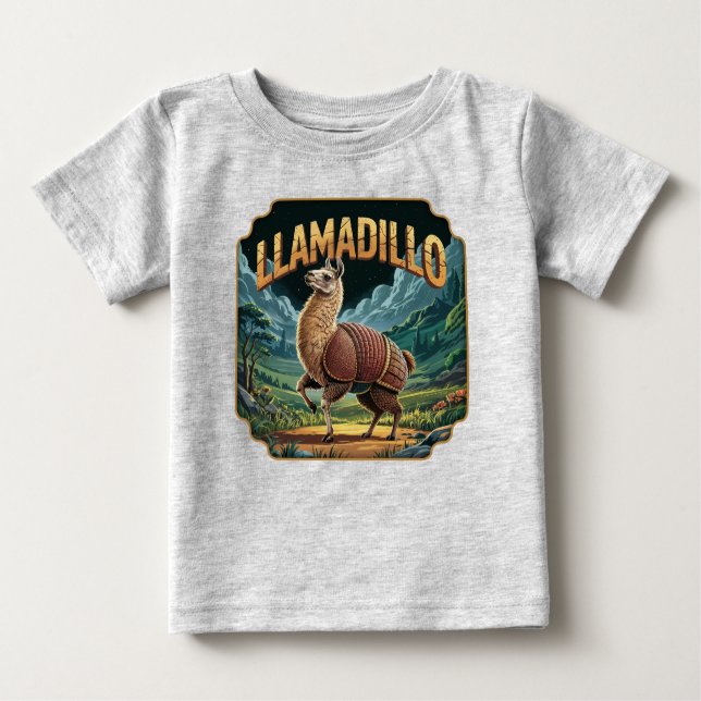 Camiseta De Bebé Llamadillo Ilustracion Combo Creatividad divertida (Anverso)