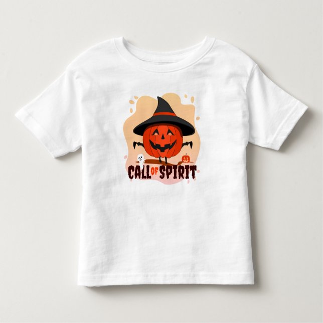 Camiseta De Bebé Llamado de Espíritu de Halloween (Anverso)