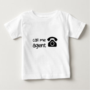 Camiseta De Bebé Llámame agente diseño minimalista