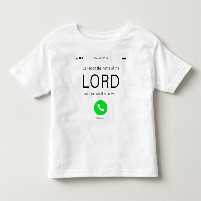 Camiseta De Bebé Llamar a nombre del SEÑOR - fe cristiana (Anverso)