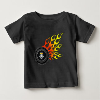 Camiseta De Bebé Llamas de la rueda de cráneo de la Carreras
