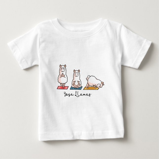 Camiseta De Bebé Llamas de la yoga (Anverso)