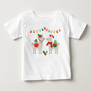 Camiseta De Bebé Llamas del navidad