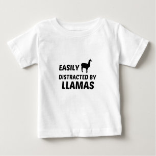 CAMISETA DE BEBÉ LLAMAS FÁCILMENTE DISTRAÍDAS