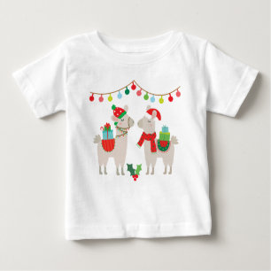 Camiseta De Bebé Llamas navidades