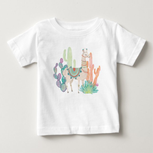 Camiseta De Bebé Llamas preciosas II (Anverso)