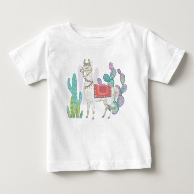 Camiseta De Bebé Llamas preciosas V (Anverso)