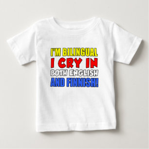 Camiseta De Bebé Llanto bilingüe en finés
