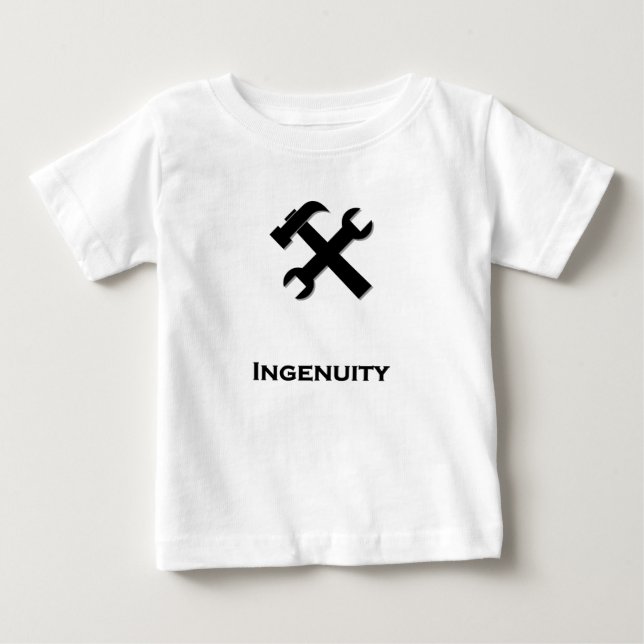 Camiseta De Bebé Llave de martillo negro (Anverso)