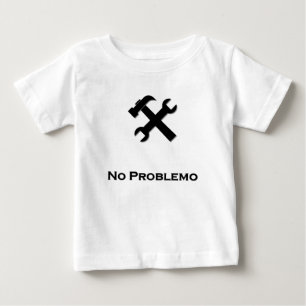 Camiseta De Bebé Llave de martillo No hay problema negro