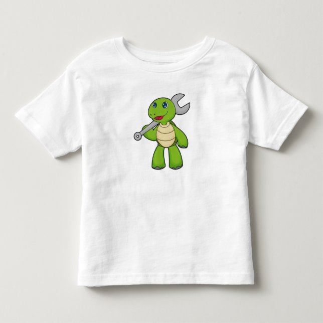 Camiseta De Bebé Llave mecánica de tortugas (Anverso)