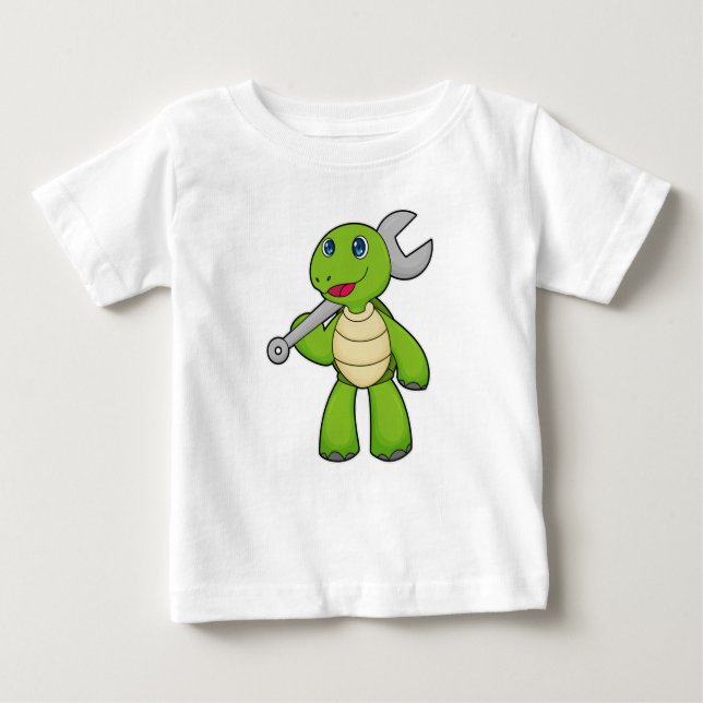 Camiseta De Bebé Llave mecánica de tortugas (Anverso)