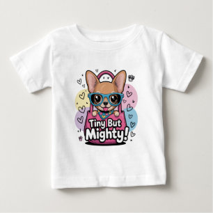 Camiseta De Bebé Llaveritos y Cordones de Chihuahua Pequeño pero Po