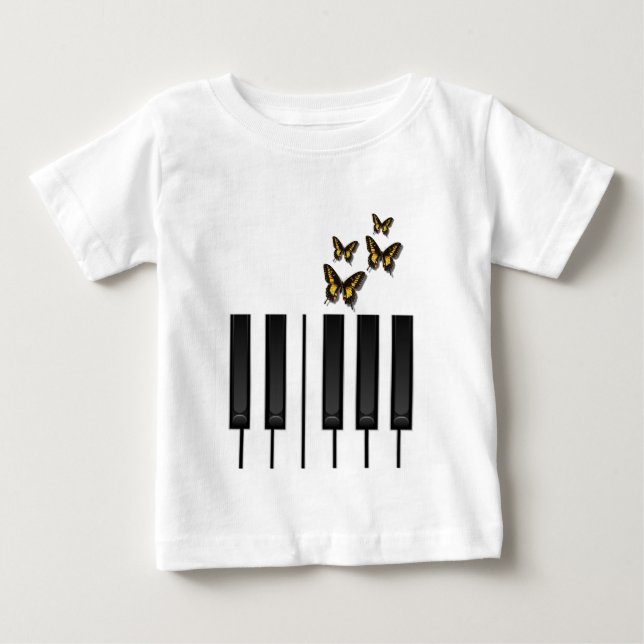 Camiseta De Bebé Llaves del piano (Anverso)