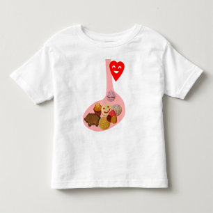 Camiseta De Bebé Llena de PANza, contento del corazón